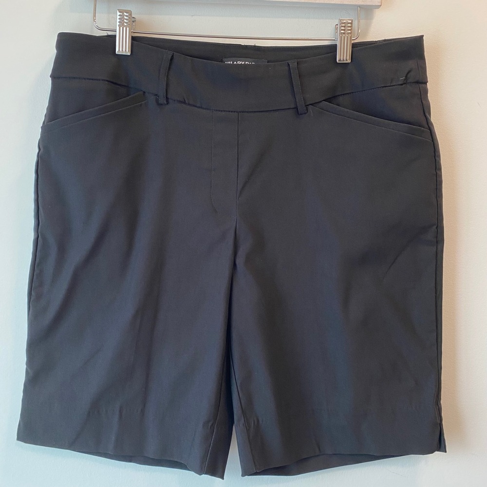 Hilary Radley Shorts Women Large Black Dress Shorts Stretch Bermuda Casual